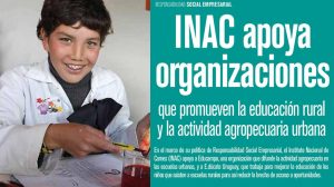 Revista Somos Uruguay: INAC apoya organizaciones que promueven la educación rural y la actividad agropecuaria urbana